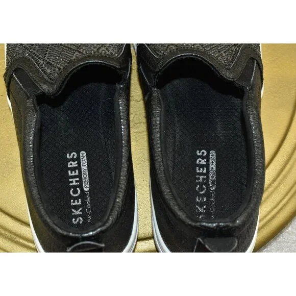 Skechers Goldie Diamond Darling Women's Shoes Size 6.5 Black Slip on Sneakers - Picture 9 of 10